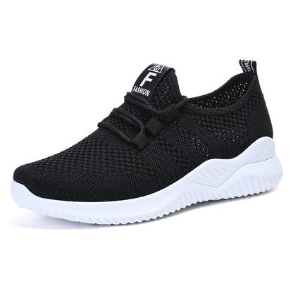 Women's shoes 2026 cross-border dropshipping women's shoes private domain casual shoes fly woven breathable flats soft bottom lightweight mesh shoes