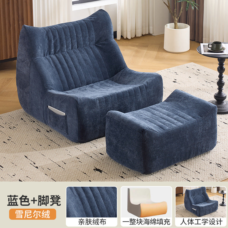 Bean bag chair - single seater, reclining, stress relief, small sofa for home, bedroom, balcony, rental, small apartment, single sofa