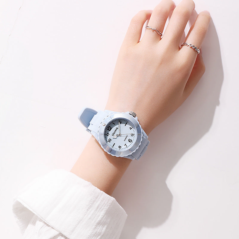 New wish hot-selling fresh sport silicone fashion racing business quartz couple watch wholesale