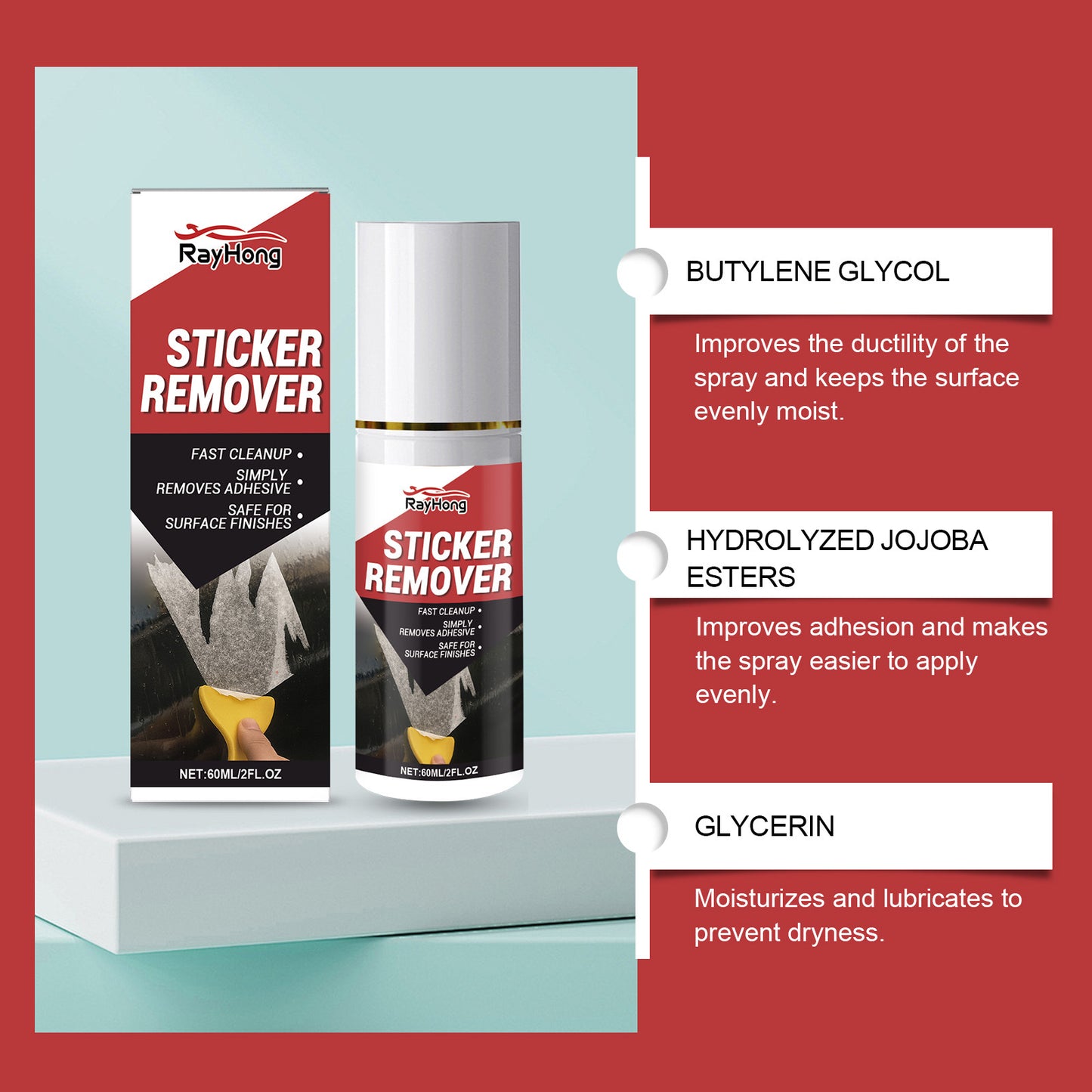 RAYHONG car viscose set, car viscose cleaner, daily convenient cleaning self-adhesive