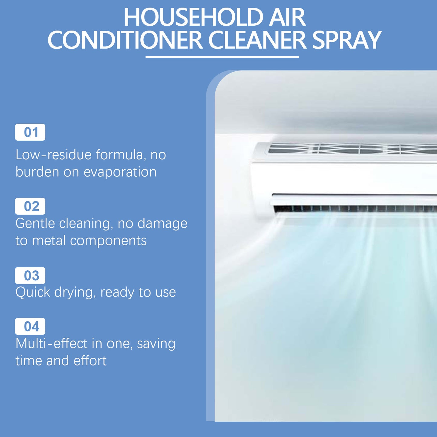 Jakehoe household air conditioner cleaner household air conditioner on-hook internal machine filter to remove dirt and odor cleaner
