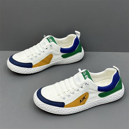 Men's flat shoes new breathable casual shoes summer trendy low-top sneakers slip-on mesh board shoes dropshipping