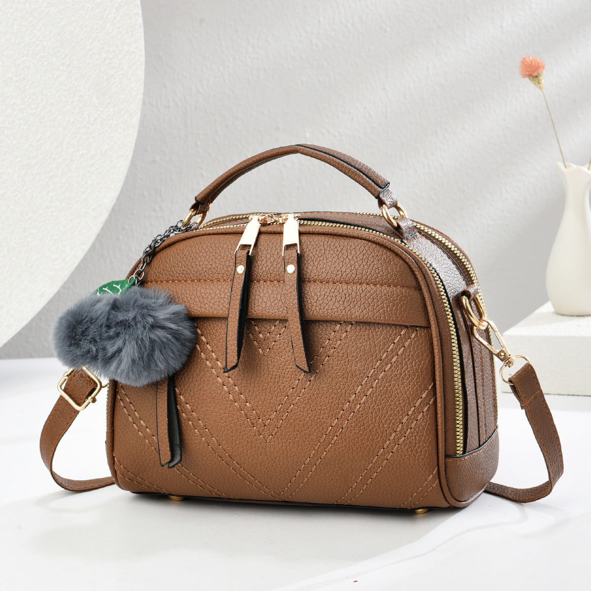Women's medium bag 2026 spring new trendy korean style fresh fashion shoulder crossbody small square bag - dropshipping available