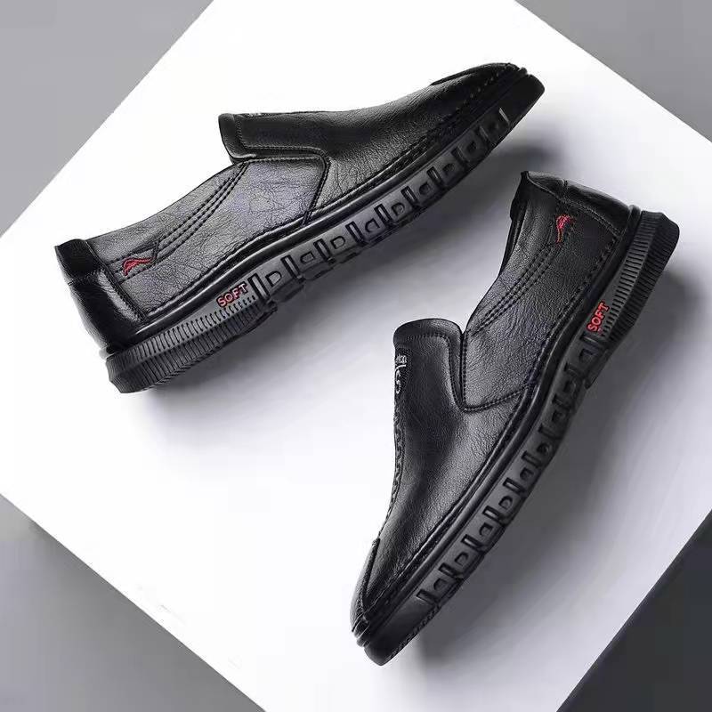 Soft sole leather loafers for men, spring/autumn 2025 new collection, slip-on business driving shoes, cross-border casual leather shoes