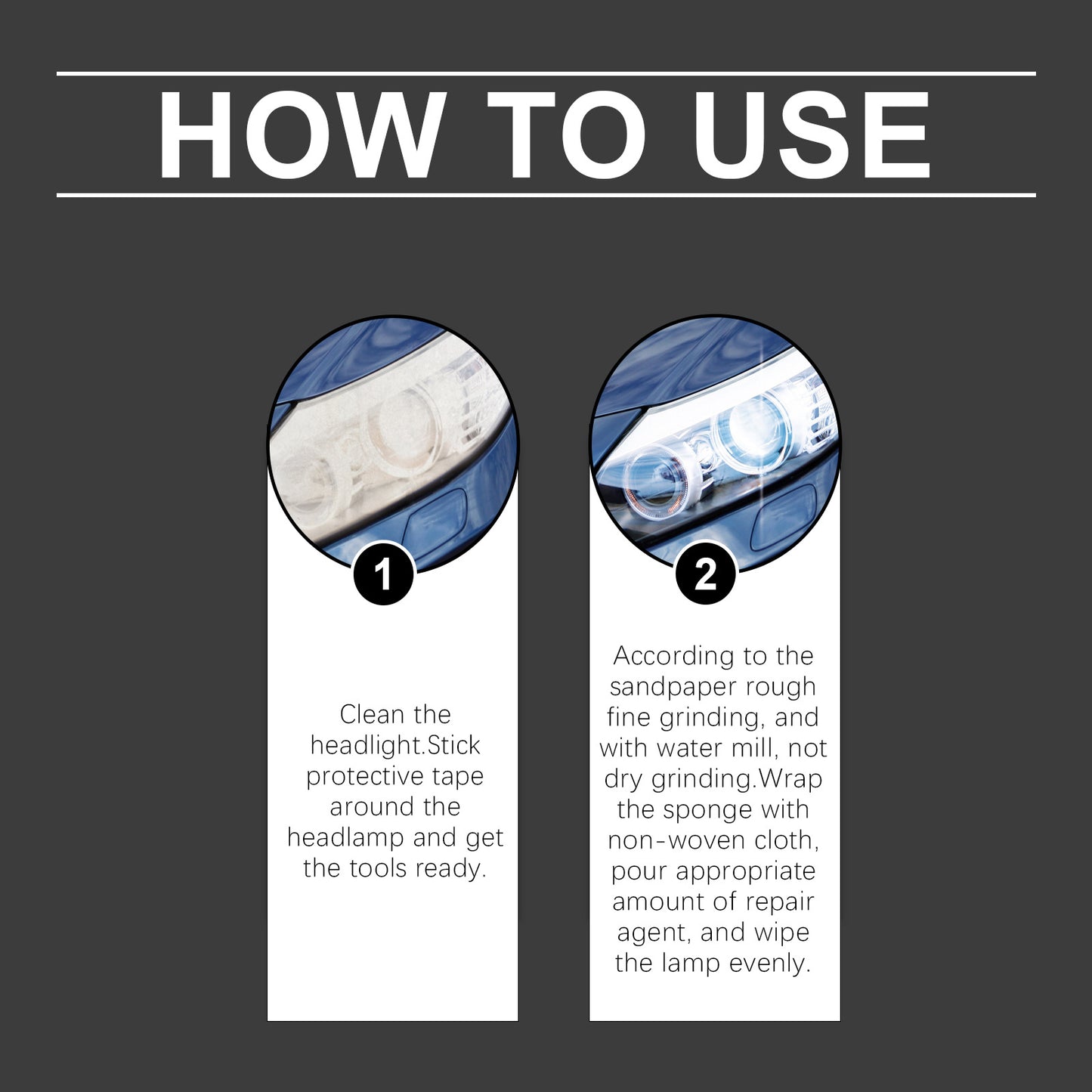 OUHOE Lamp Care Spray Car Headlight Shade Scratch Polishing Repair Refurbishment Care Spray