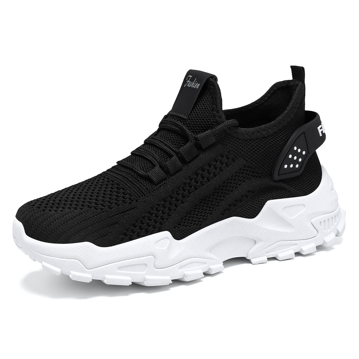 Women's new plus size athletic shoes - cross-border flyknit breathable sneakers, lightweight comfortable mesh shoes, low-cut design, women's size 43