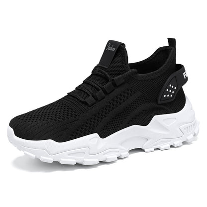 Women's new plus size athletic shoes - cross-border flyknit breathable sneakers, lightweight comfortable mesh shoes, low-cut design, women's size 43