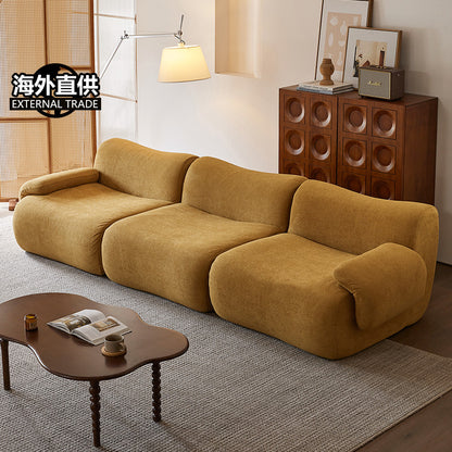 Compression pure sponge modular sofa compression sofa cross-border designer fabric laimi special-shaped sofa