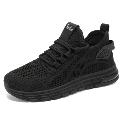 Women's spring shoes - cross-border style: simple, solid color, versatile casual flats, flyknit breathable sneakers