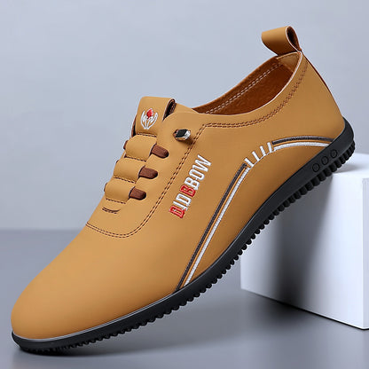 Soft-soled men's shoes, soft leather men's business casual shoes, slip-on lightweight loafers