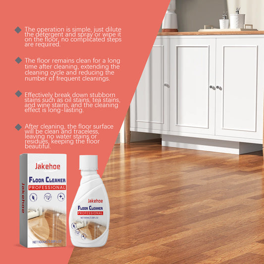 Jakehoe floor cleaner, floor tile tile wood floor descaling odor removal brightening polishing multi-purpose cleaning