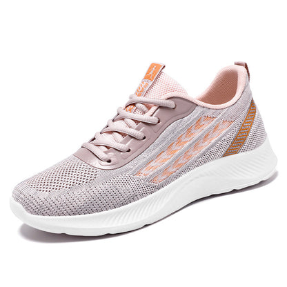 Women's shoes 2026 spring new breathable sneakers cross-border dropshipping single shoes fashion casual shoes flyknit mesh shoes