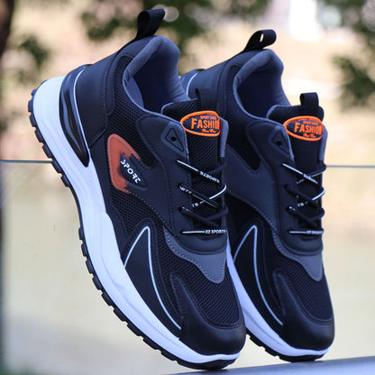 Men's cross-border trade athletic & casual shoes - flyknit mesh breathable running shoes - stylish lightweight dad shoes - wholesale