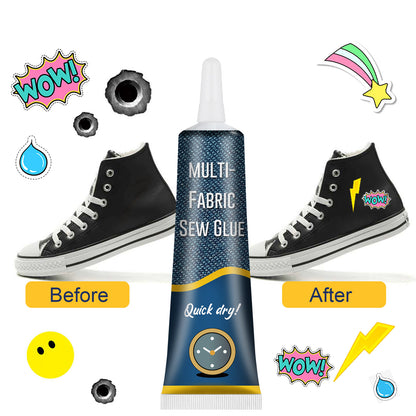 JUE-FISH Fabric sewing glue, special glue for clothes, printed pants, insoles, jeans, ripped fabric glue