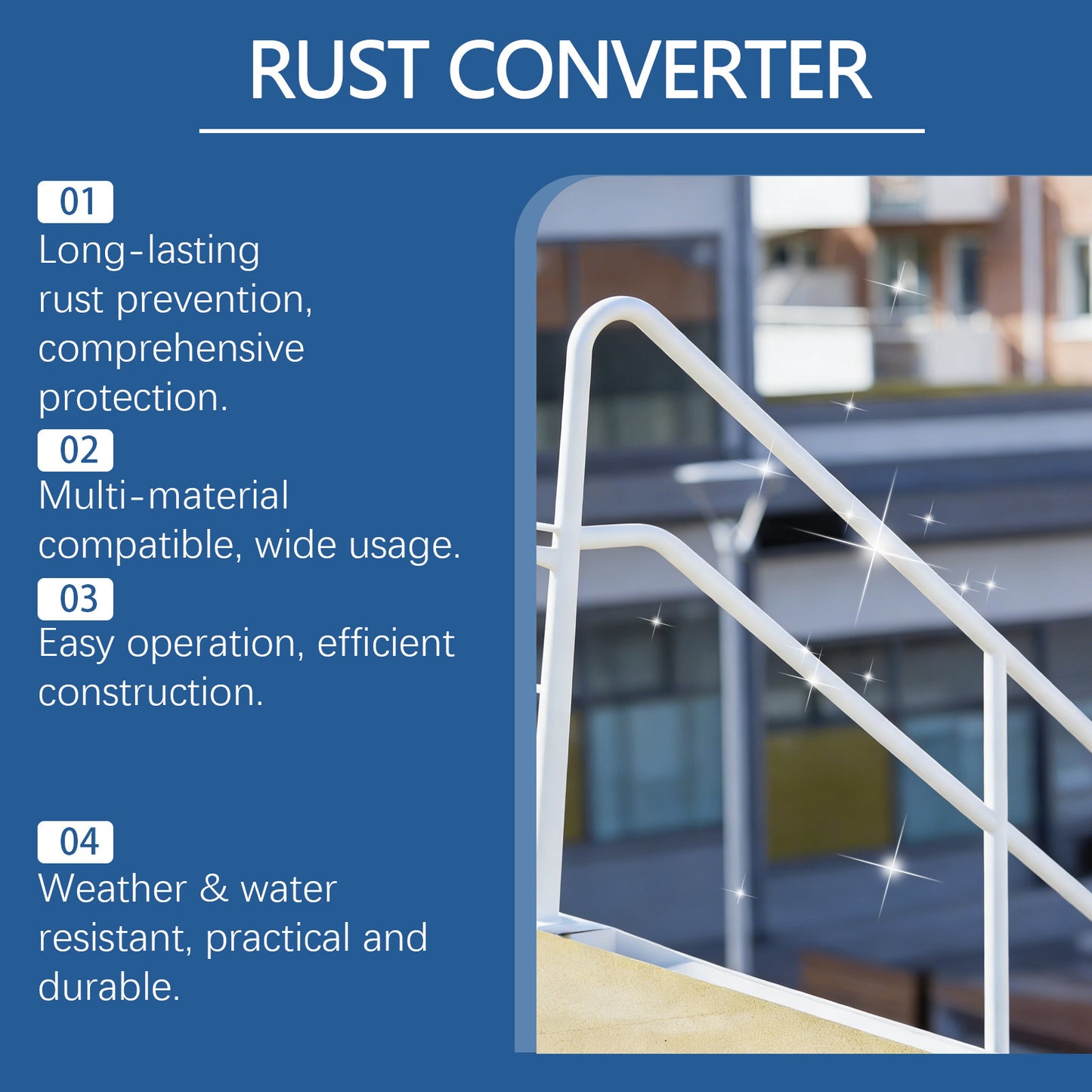 Vyreth white rust converter, metal steel rust refurbishment brightening polishing multi-purpose cleaning care