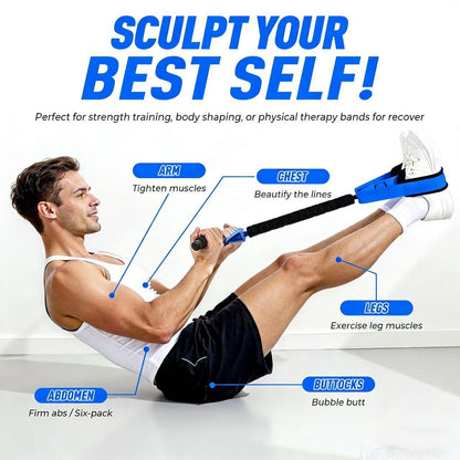Cross-border pedal tensioner sit-up auxiliary fitness device foot pedal beautiful legs for home foot pedal tension rope high elasticity