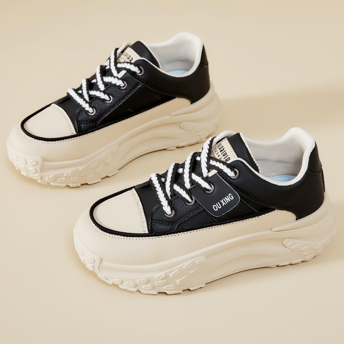 Women's spring collection: height-boosting, versatile, and stylish canvas shoes - comfortable, soft-soled, trendy casual flats