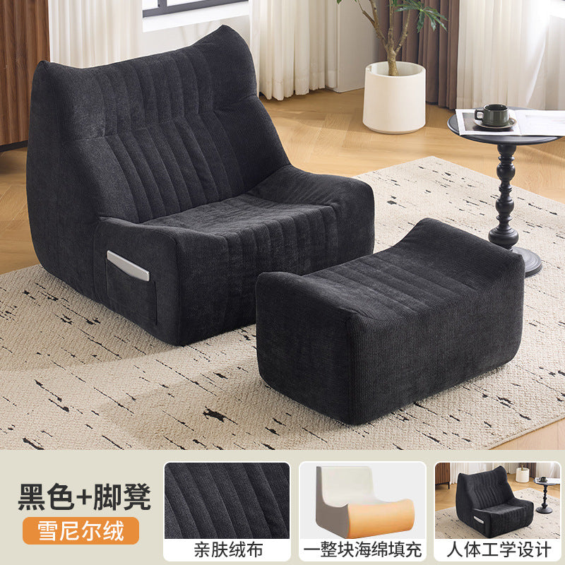 Bean bag chair - single seater, reclining, stress relief, small sofa for home, bedroom, balcony, rental, small apartment, single sofa
