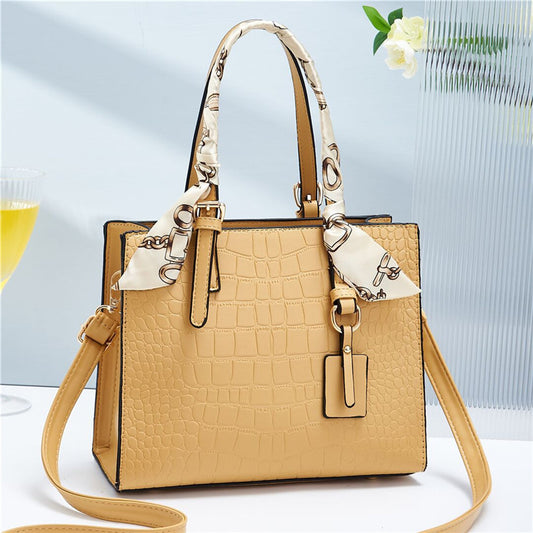 Women's handbag 2026 new trendy fashion commuter casual shoulder embossed crocodile pattern crossbody mom bag women's bag
