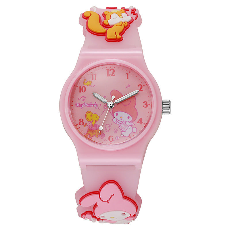 New cute cartoon kids' watch - jelly elementary school student quartz watch - gift for boys and girls