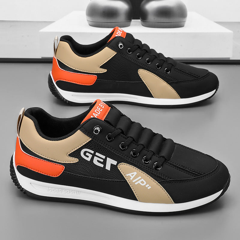 Soft-soled men's shoes, new for spring 2025, korean style athletic sneakers, lightweight white slip-on fashion shoes, like the classic "forrest gump" shoes