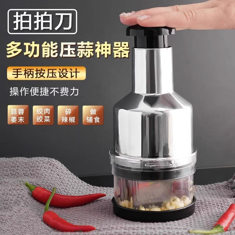 Pat knife garlic press kitchen garlic paste handy gadget manual grinder garlic pounder multi-function vegetable cutter for homehandy gadget