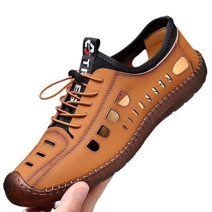 Soft-soled, breathable men's shoes, 2025 new korean style fashion casual shoes, hand-stitched driving shoes with tendon outsole