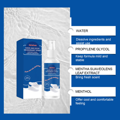 JAKEHOE shoes and socks deodorizing spray, summer sweating shoes and socks odor removal, clean, refreshing and comfortable portable spray