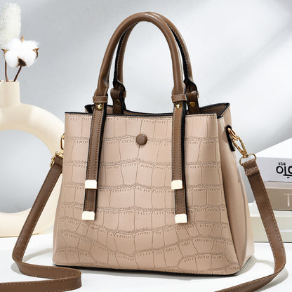 New arrival crocodile pattern texture styling large capacity cross-border western style fashion women's large bag shoulder cross-body one piece dropshipping