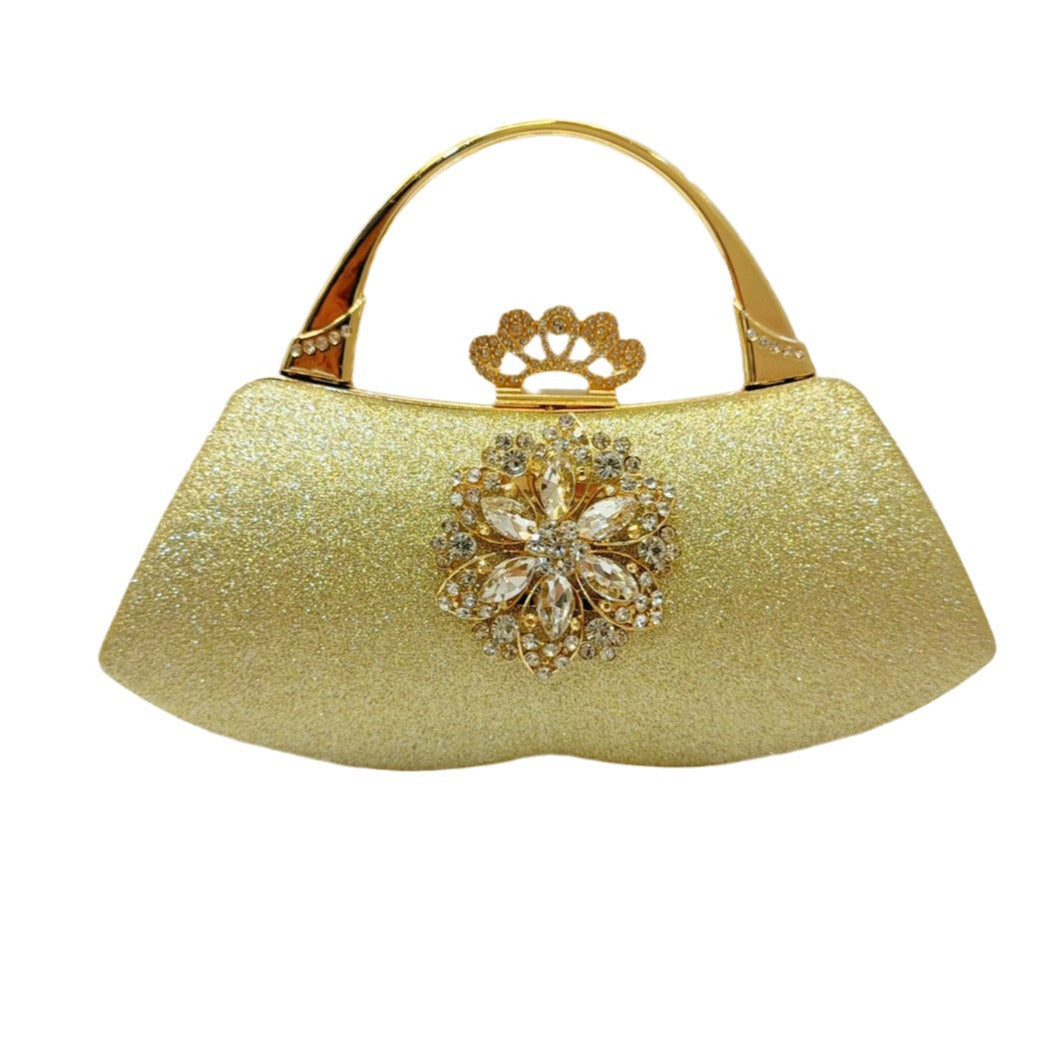 New diamond-encrusted hand bag wedding dress small bag women's birthday bar party banquet bag oblique span dinner bag