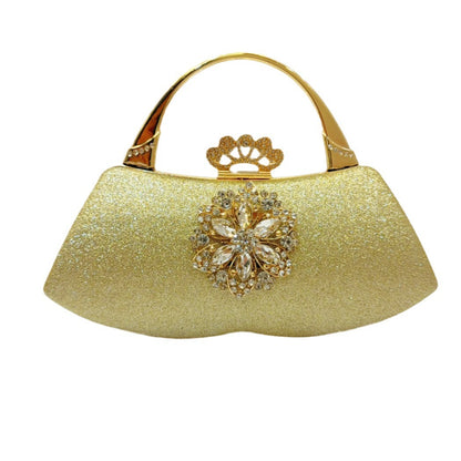 New diamond-encrusted hand bag wedding dress small bag women's birthday bar party banquet bag oblique span dinner bag