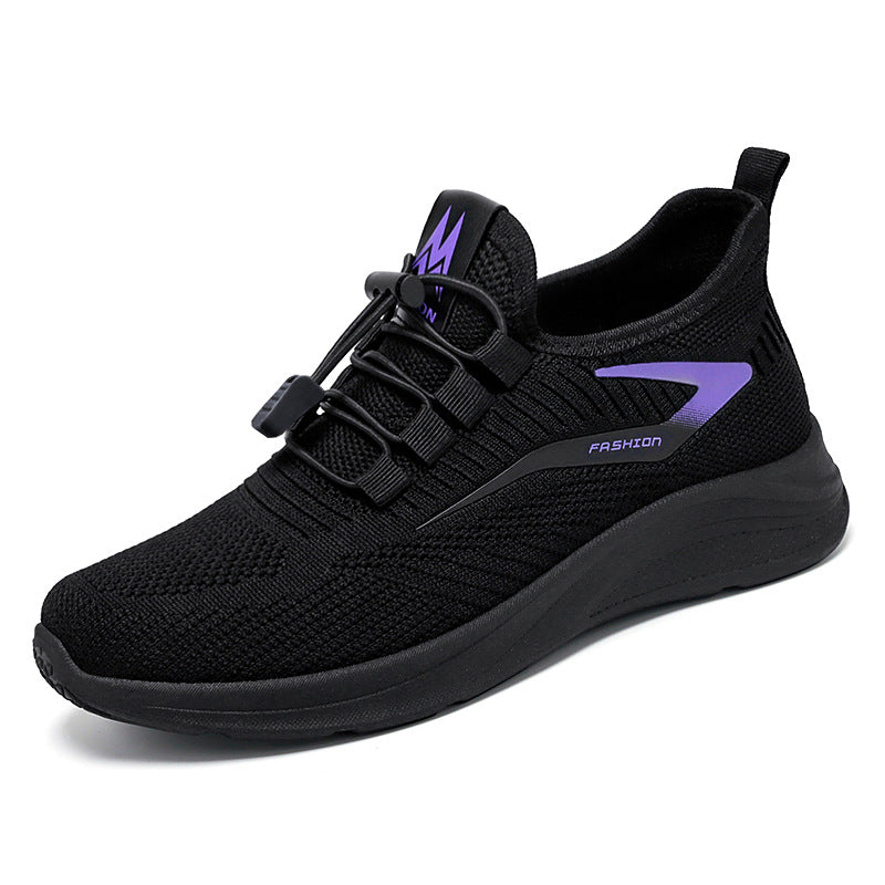 Women's versatile spring sneakers: breathable mesh, solid color, fashionable casual shoes, soft sole, lightweight flats - dropshipping available