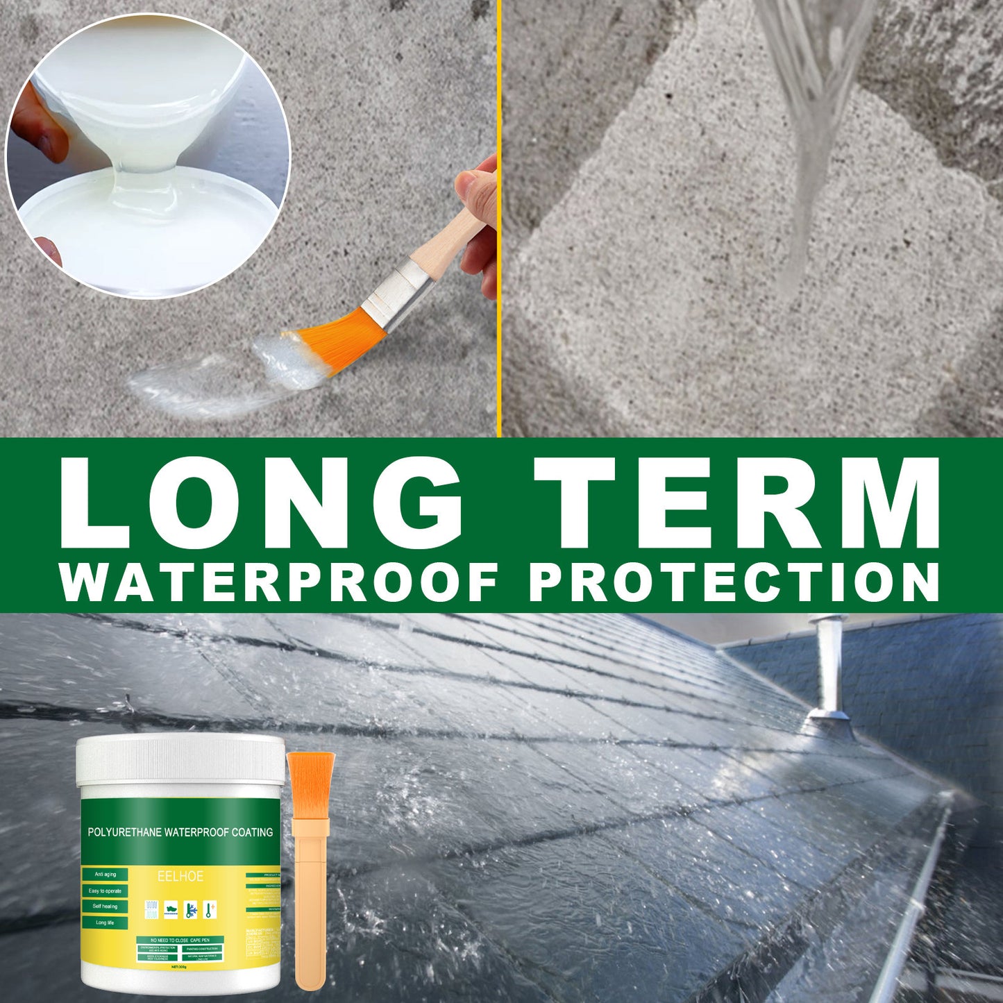 EELHOE transparent waterproof glue, exterior wall bathroom toilet floor tile penetrating waterproof agent wall leak-proof coating
