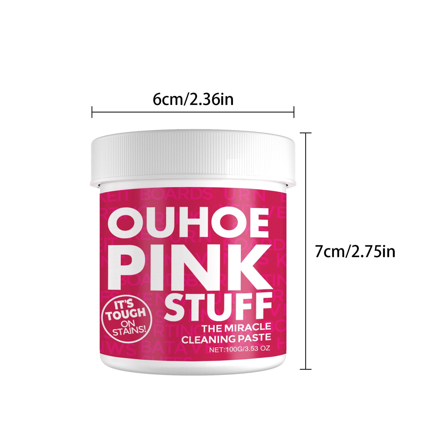 OUHOE Home Gentle Multifunctional Cleaning Cream Remove Heavy Oil Stains in the Kitchen Universal Pink Barrel Cleaning Powder