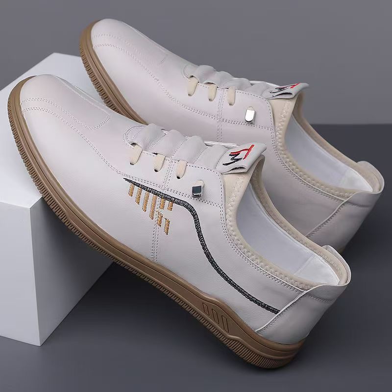 Soft sole leather shoes men's lightweight slip-on driving shoes all season fashion business casual shoes waterproof leather shoes for men