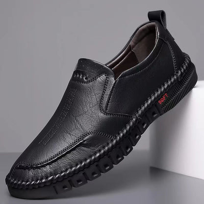 Soft sole leather loafers for men, spring/autumn 2025 new collection, slip-on business driving shoes, cross-border casual leather shoes
