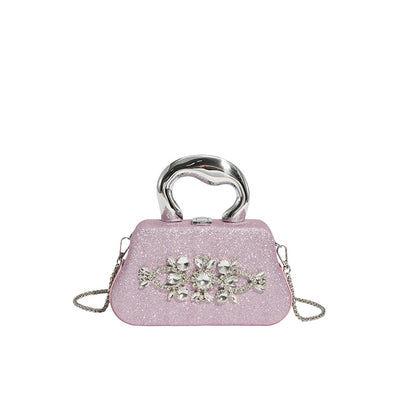New rhinestone evening dress handbag - shoulder bag, crossbody box bag - elegant party evening clutch