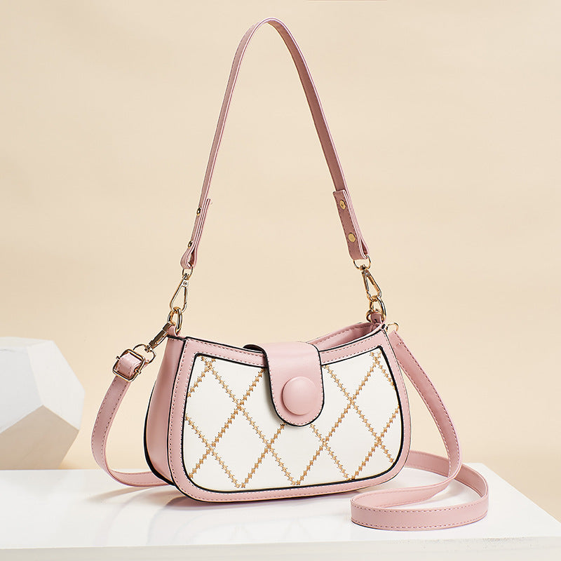 2026 spring new trendy fashion diamond lattice women's bag chain chic korean style small square bag casual shoulder crossbody bag
