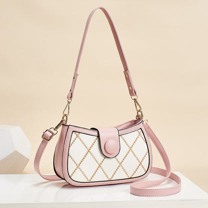 2026 spring new trendy fashion diamond lattice women's bag chain chic korean style small square bag casual shoulder crossbody bag