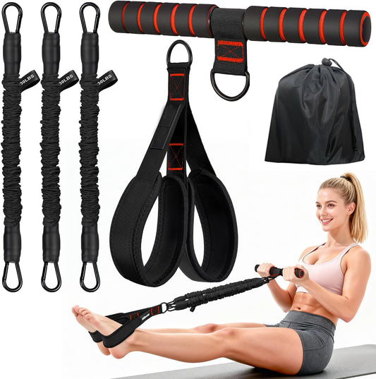 Cross-border new arrival pedal tensioner sit-up auxiliary fitness device for home elastic rope leg beauty shoulder training set