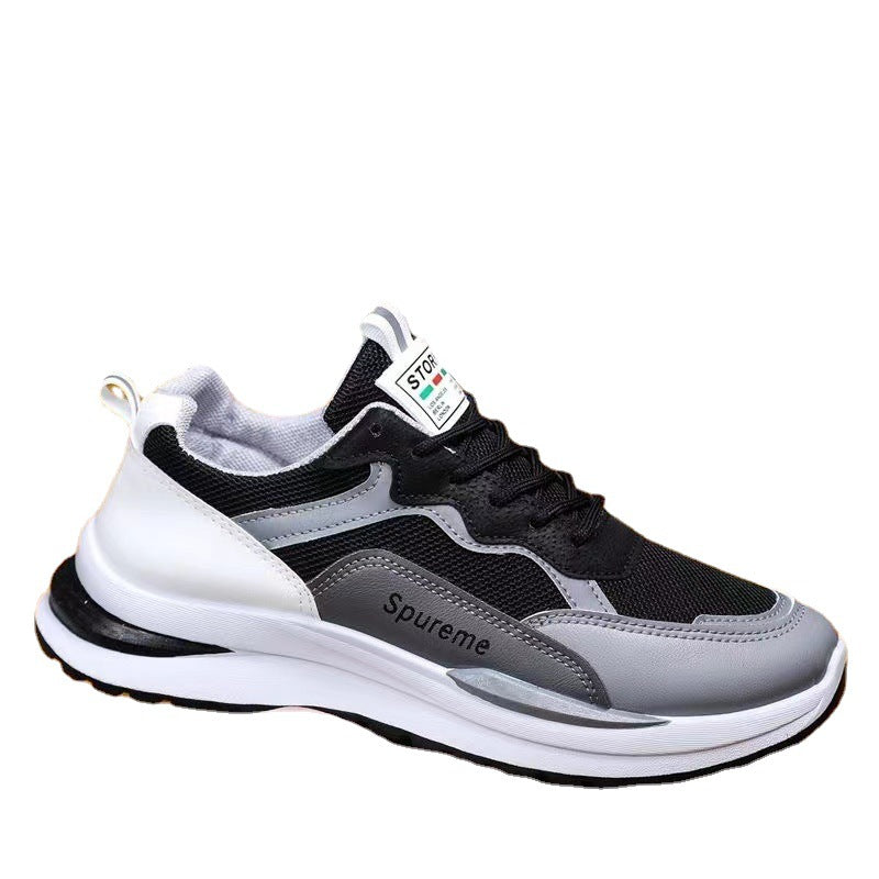 Breathable dad shoes for men, spring/summer 2025 collection: korean style fashionable casual sneakers, soft sole, lightweight mesh, trendy footwear
