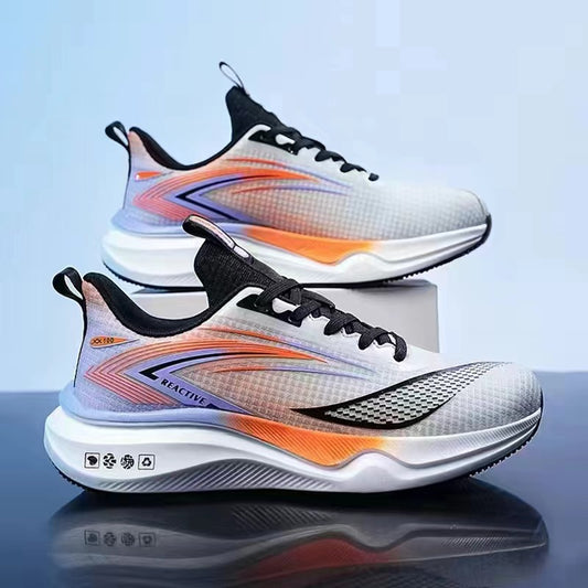 Breathable men's shoes 2025 cross-border new fishnet soft sole men's sneakers lightweight high-elastic running shoes for men