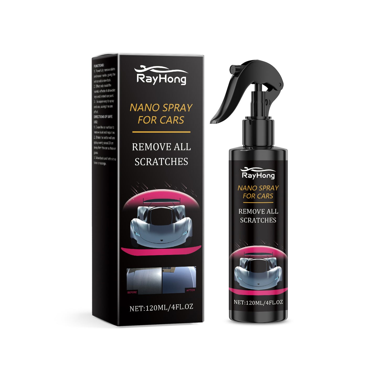 Rayhong Automotive Coating Agent, Car Paint Nano Coating Crystal Coating Liquid Spray Automotive Dial Flooding Wax Water