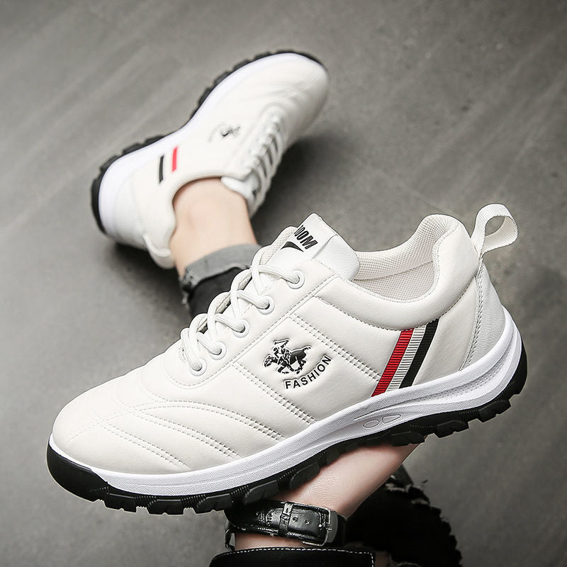 Men's sneakers 2025 new autumn/winter korean style trendy dad shoes low-top chunky sole white shoes soft sole casual shoes for men