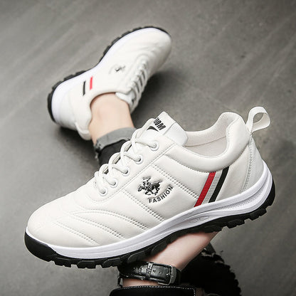 Men's sneakers 2025 new autumn/winter korean style trendy dad shoes low-top chunky sole white shoes soft sole casual shoes for men