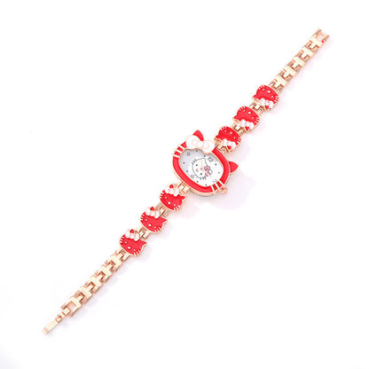 Trendy hello kitty cartoon watch for women, students, and girls - cute bracelet watch - in stock & wholesale