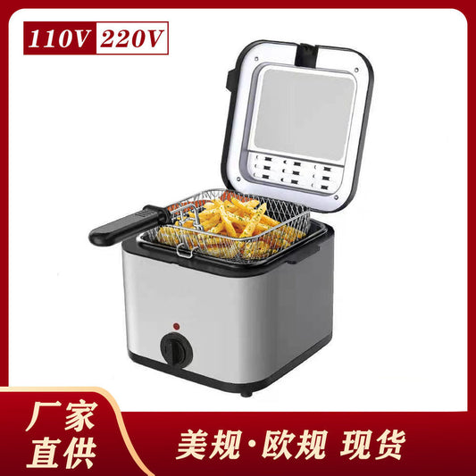 Cross-border for home square fryer electric fryer stainless steel fried european standard chicken steak french fries electromechanical fryer