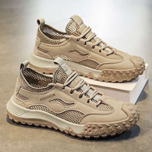 Mesh men's shoes new arrival outdoor non-slipabrasion resistant workwear shoes breathable lightweight casual shoes soft sole sports shoes wholesale