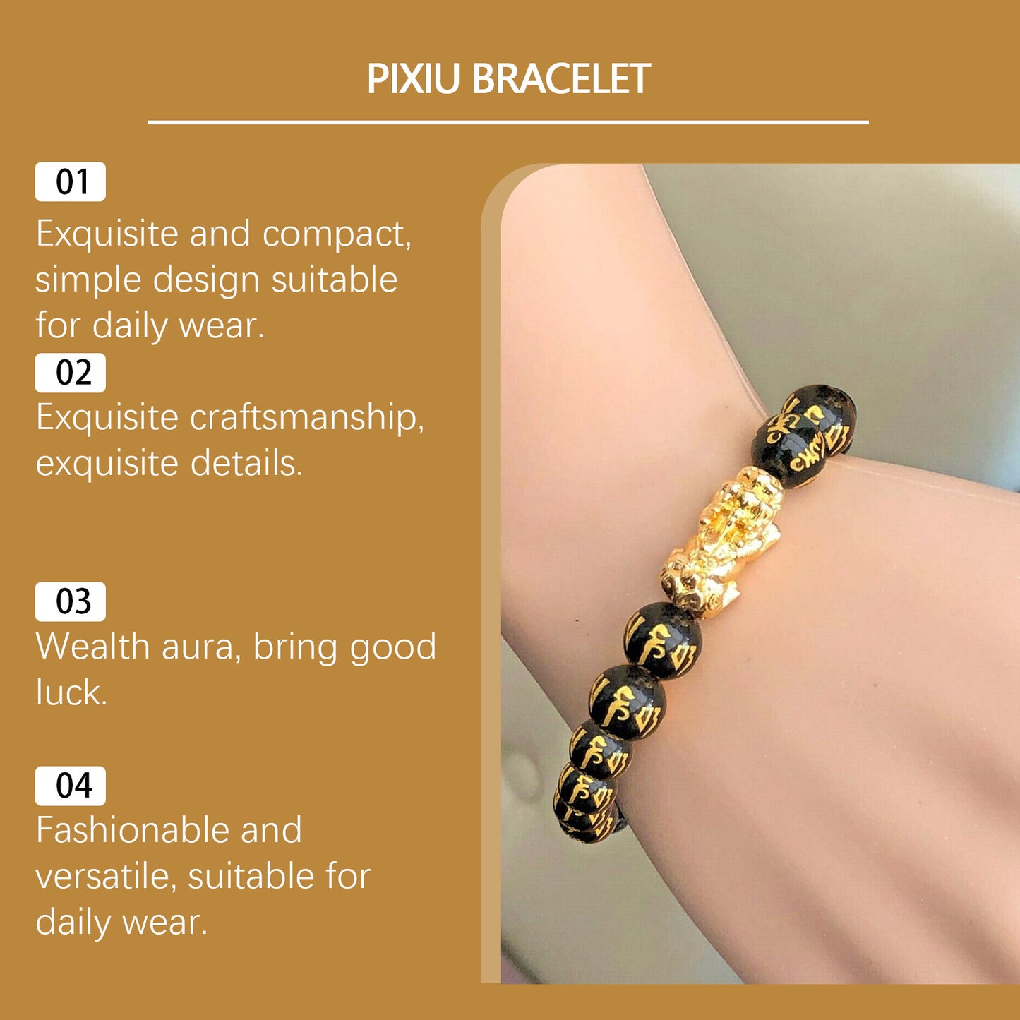HOEXE Pixiu bracelet, simple fashion trend with daily comfortable wear decorative hand portable bracelet