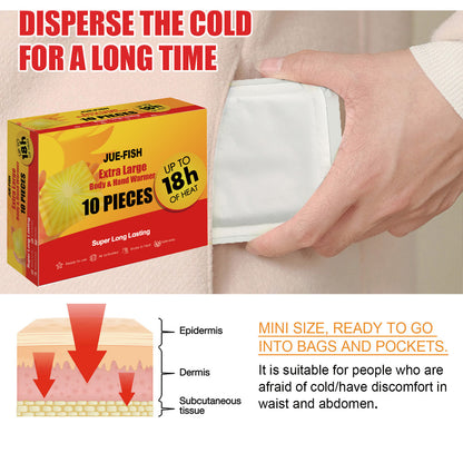 Jue-Fish warm treasure sticker, cold protection and warmth, autumn and winter warm time 18 hours heating pad to repel cold and warm body sticker